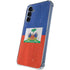 Haitian Flag Distressed Galaxy S24 Clear Case